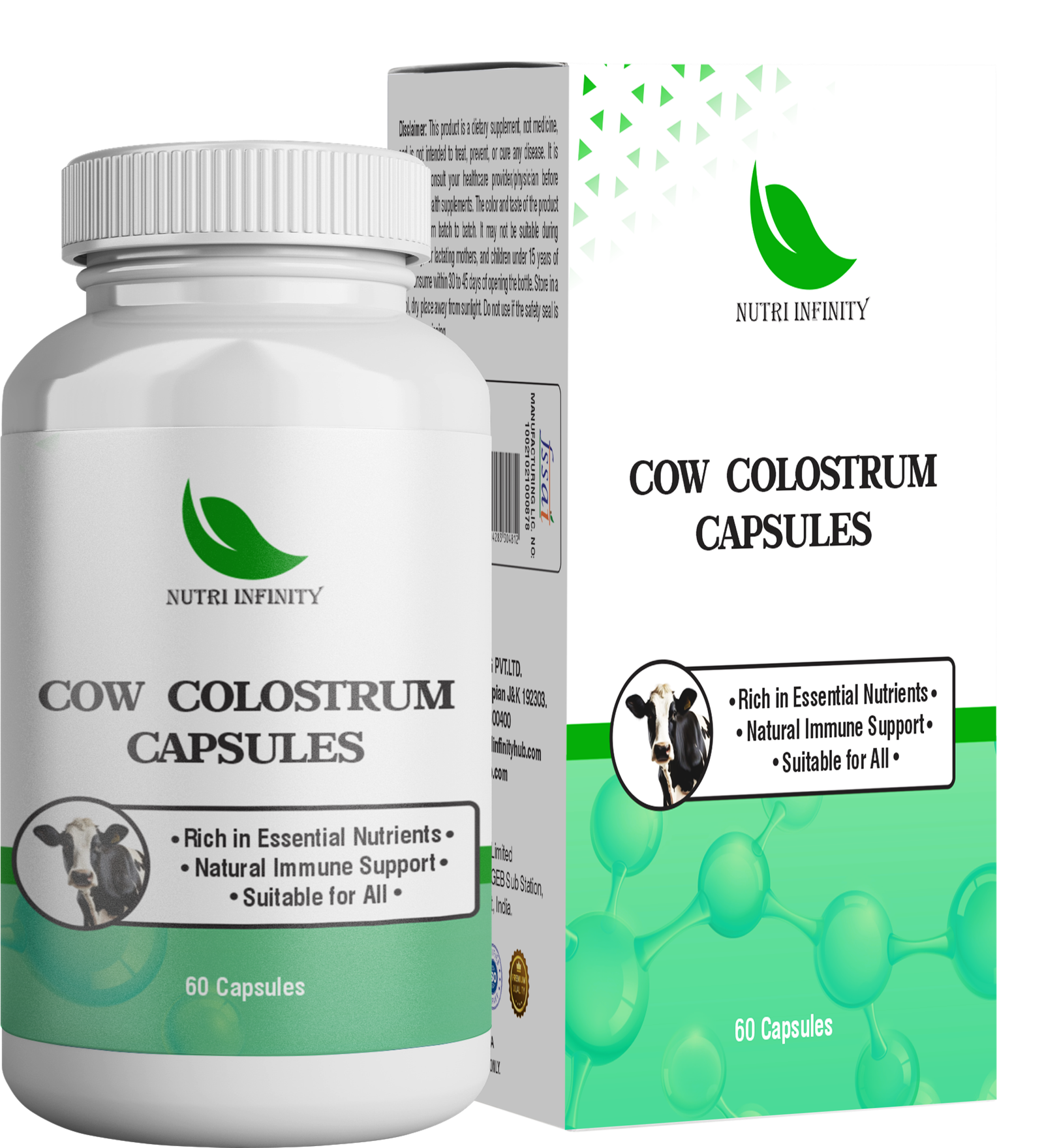 Cow colostrum cap